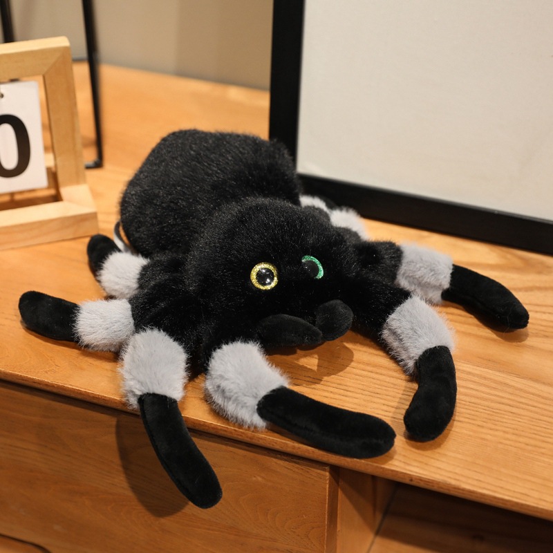 Picture of Cartoon Spider Doll Furry Insect Doll Simulation Colorful Four-Eyed Spider Plush Toy Pendant Gift