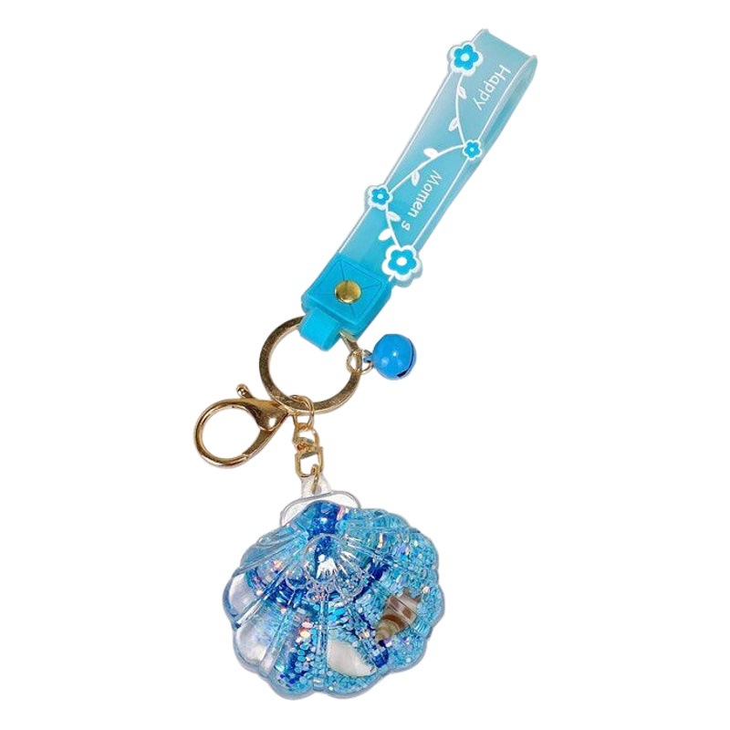 Creative ISN Starfish Floating Bottle Keychain Acrylic Oil-in quicksand Car Student Backpack Small Gift Hanging Ornaments