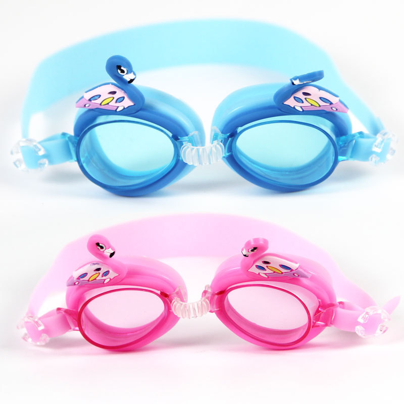 Picture of New pink small fish cartoon children swimming goggles for boys and girls children baby waterproof anti-fog HD crab swimming goggles