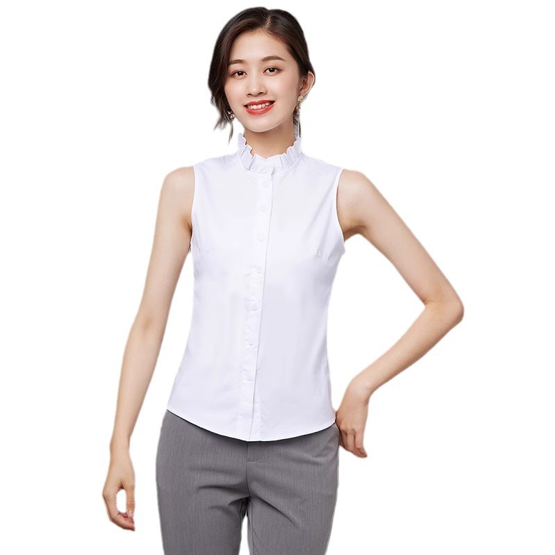 Picture of Cotton French Wood Ear Collar False Collar Women's All-match False Collar Base Shirt Women's Sleeveless Shirt Inner Vest False Collar