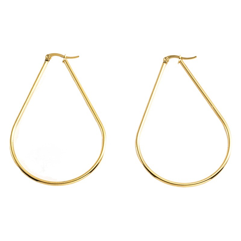 Cross-border new fashion stainless steel Women's earrings Europe and the United States Joker creative geometric earrings earrings spot wholesale