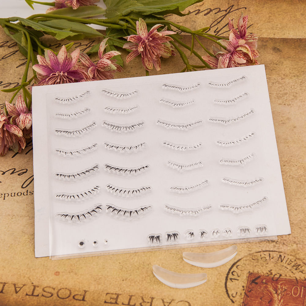Transparent silicone seal hand account seal finished seal card diary lower eyelash grass T2056