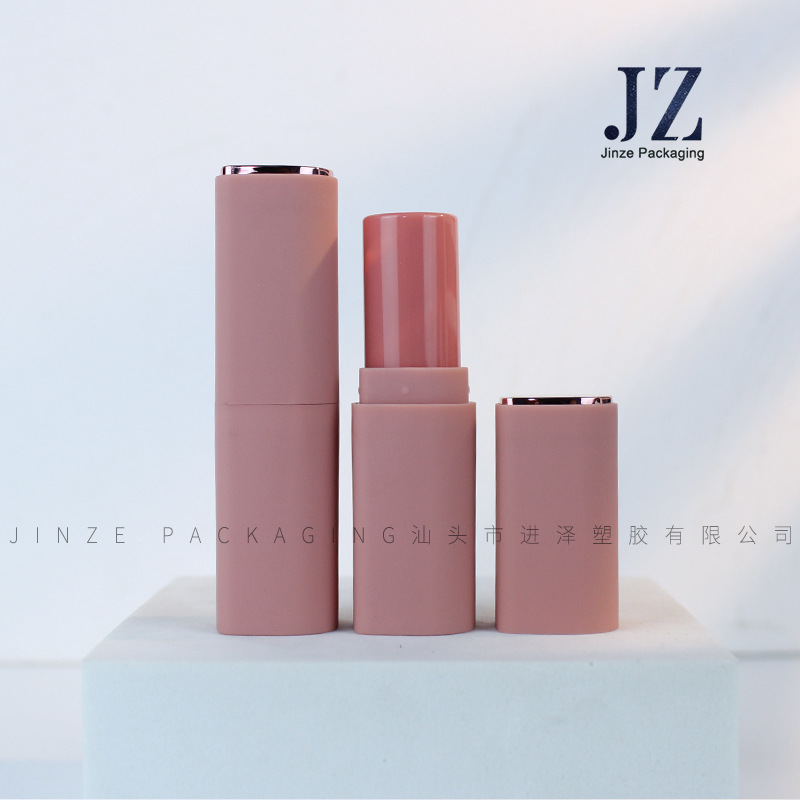 Jinze lip-shaped thickened lipstick tube lip-shaped fully transparent/tuhao gold/frosted craft lipstick packaging material