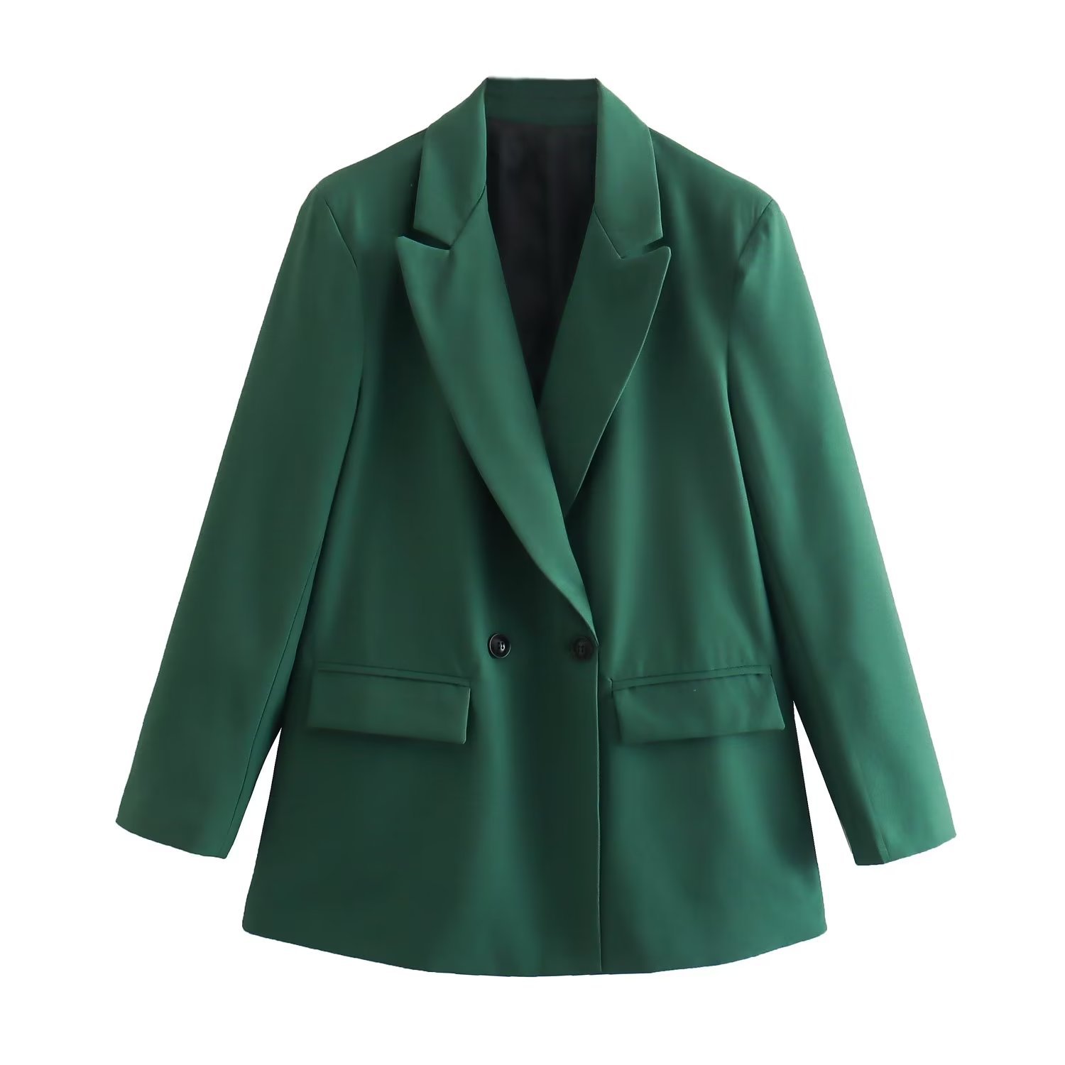 Picture of Fall 2023 new European and American cross-border Women's urban casual solid color straight loose double-breasted suit jacket