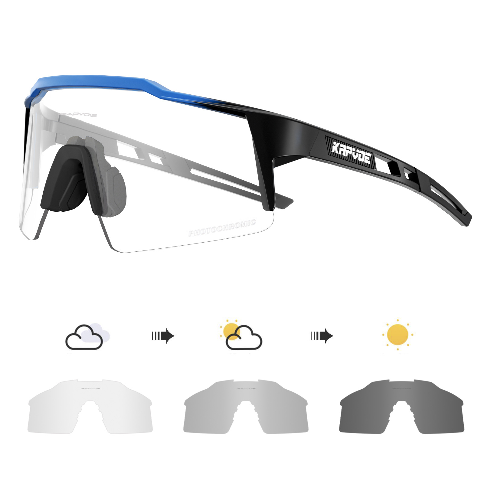 Picture of Kapvoe Cycling Glasses Four-Lens Set Bicycle Windproof Goggles Road Bike