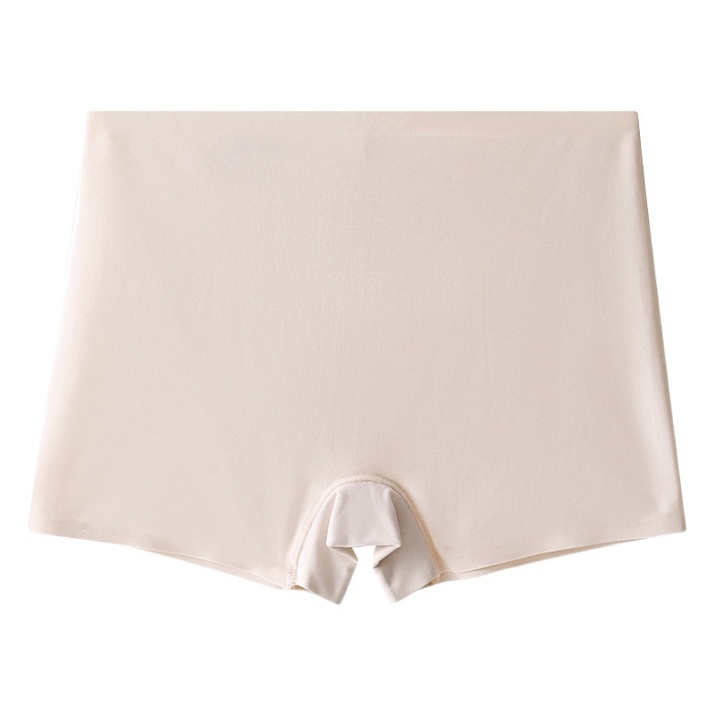 Ice Silk Seamless Underwear Women's One-Piece Breathable Sexy Antibacterial Solid Color Cotton Crotch Antibacterial Large Size Triangle Shorts