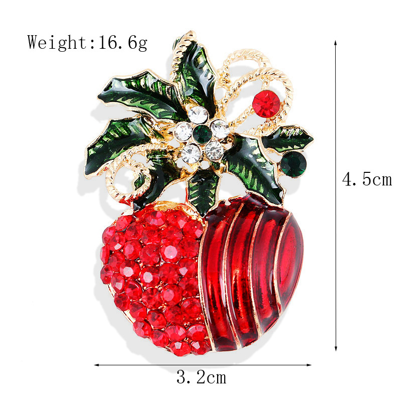 Picture of Lanhao European and American New Fashion Christmas Brooch Christmas Tree Shoes Elk Wreath Snowflake Bell Pin Women