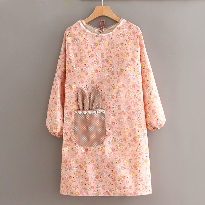 Picture of Pure Cotton Apron Kitchen Household Internet Celebrity Work Clothes Cover Clothes Special Catering and Cooking Women's New Style Clothing Fashion Waist