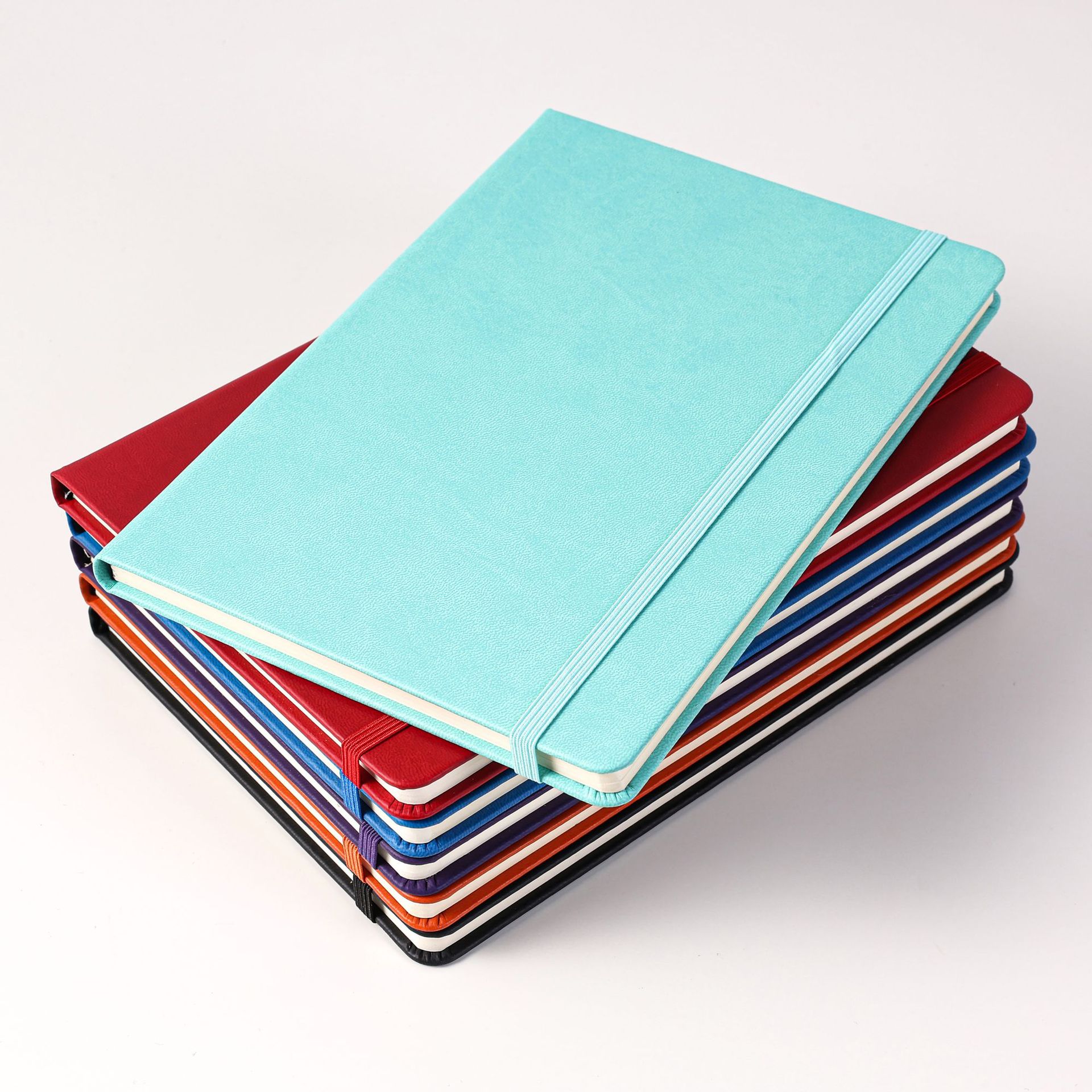 Picture of Cross-Border Wholesale Export A5 Imitation Leather Strap Elastic Band Pu Simple High-Value Notebook Printed Logo Notepad
