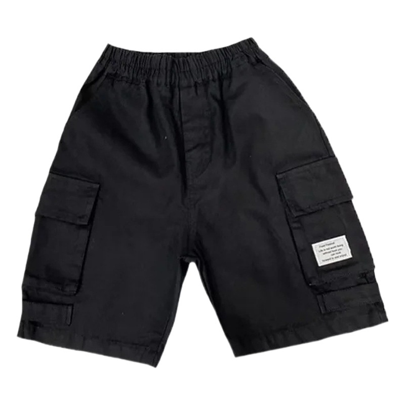 Boys' 2025 Japanese Style Style Boys' Street Casual Trousers for Outer Wear Kidsren's Mid-Pants Street Style Summer Cargo Pants