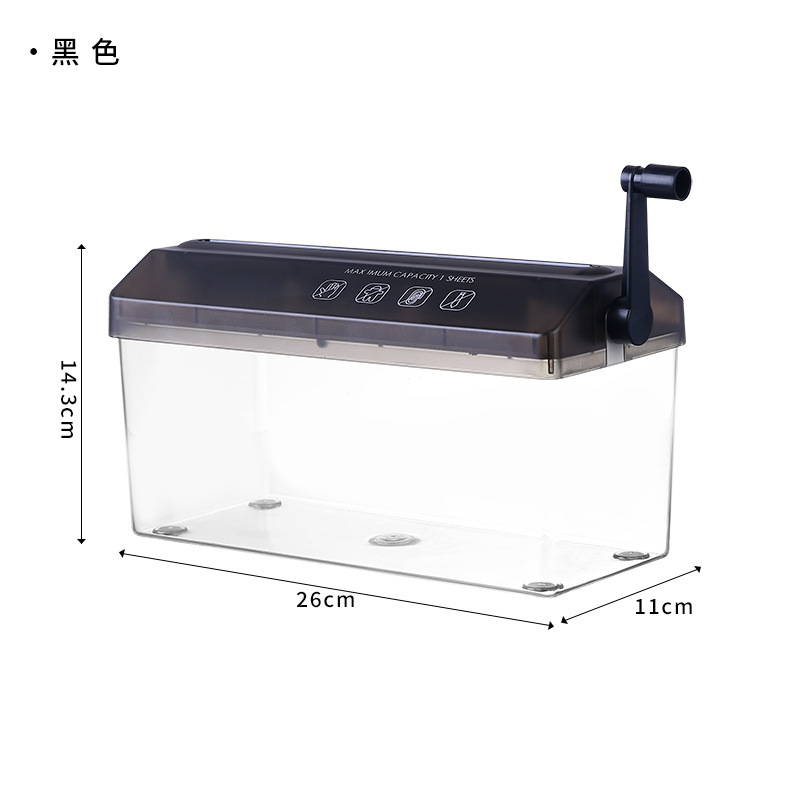 Picture of Manual paper shredder office mini household manual small paper shredder tool hand crushes A4 paper card shredder