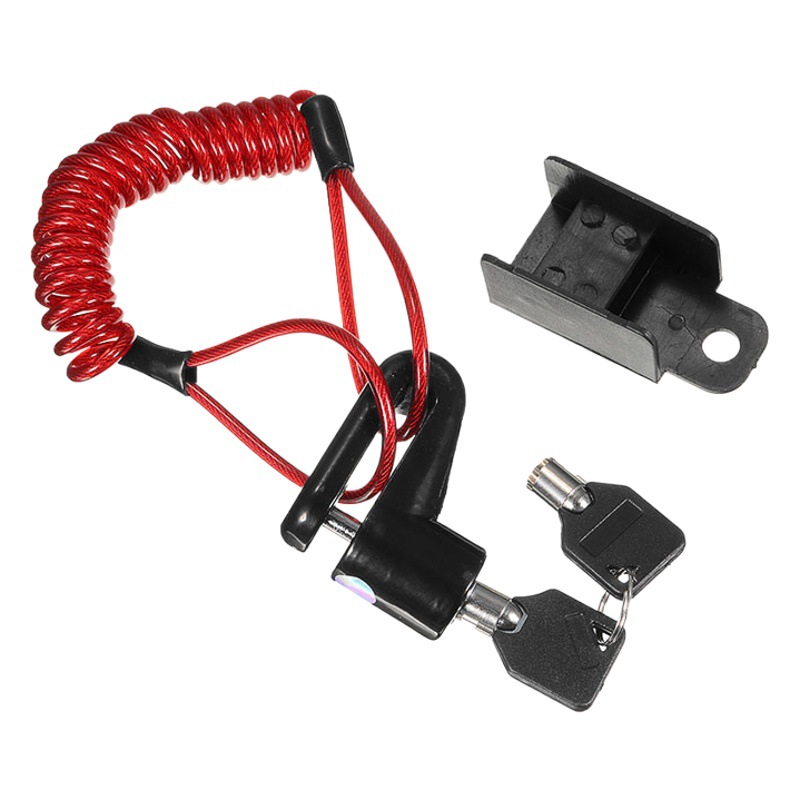 Electric Scooter bicycle helmet motorcycle disc brake lock spring reminder rope European and American creative travel wire rope