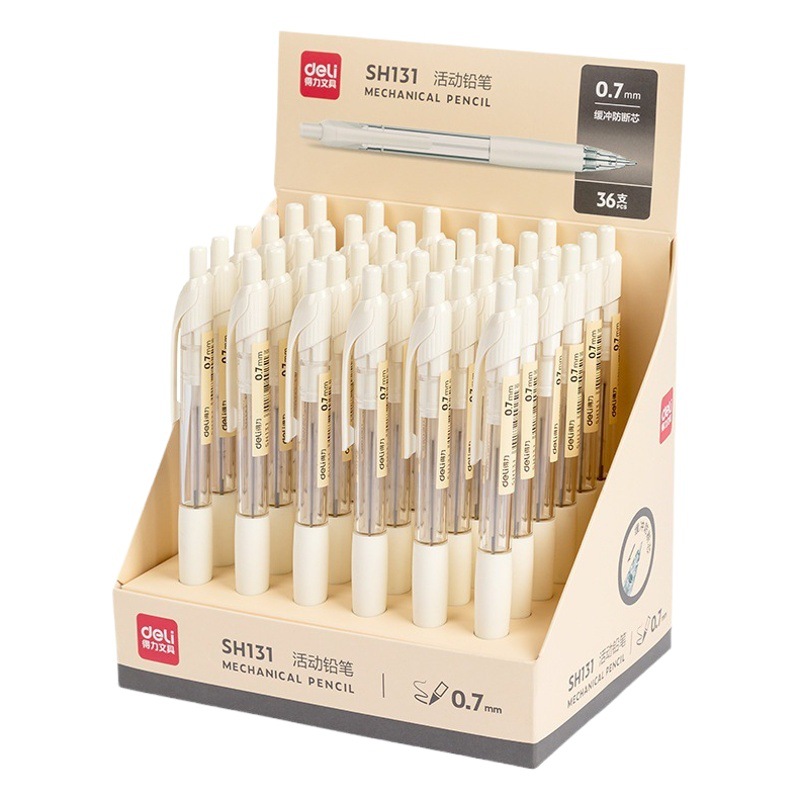 Deli activity pencil simple small fresh student writing 0.5mm anti-broken core automatic pencil stationery wholesale