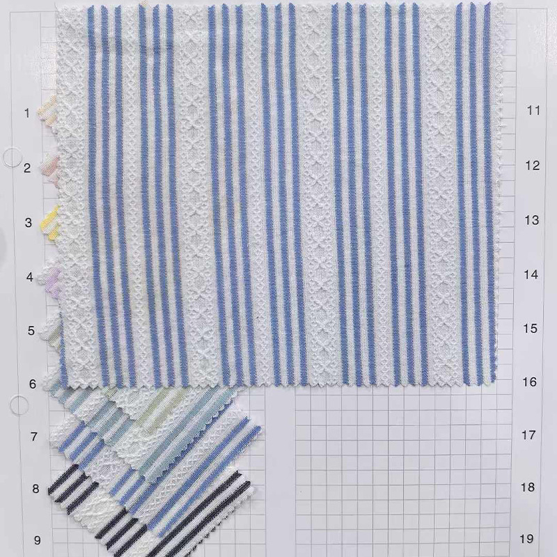 Xiaojun textile new Chinese fabric cotton gauze striped jacquard fabric shirt dress children's clothing lift