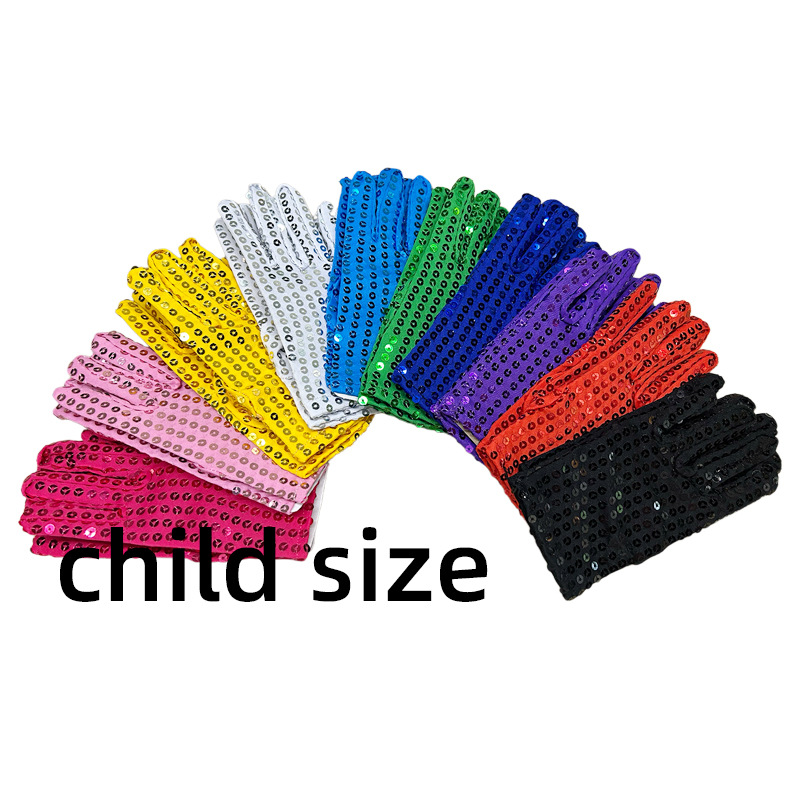 Picture of Children's Day Stage Sequin Gloves Become Children's Performance Dance Gloves for Party Night Dance Performances