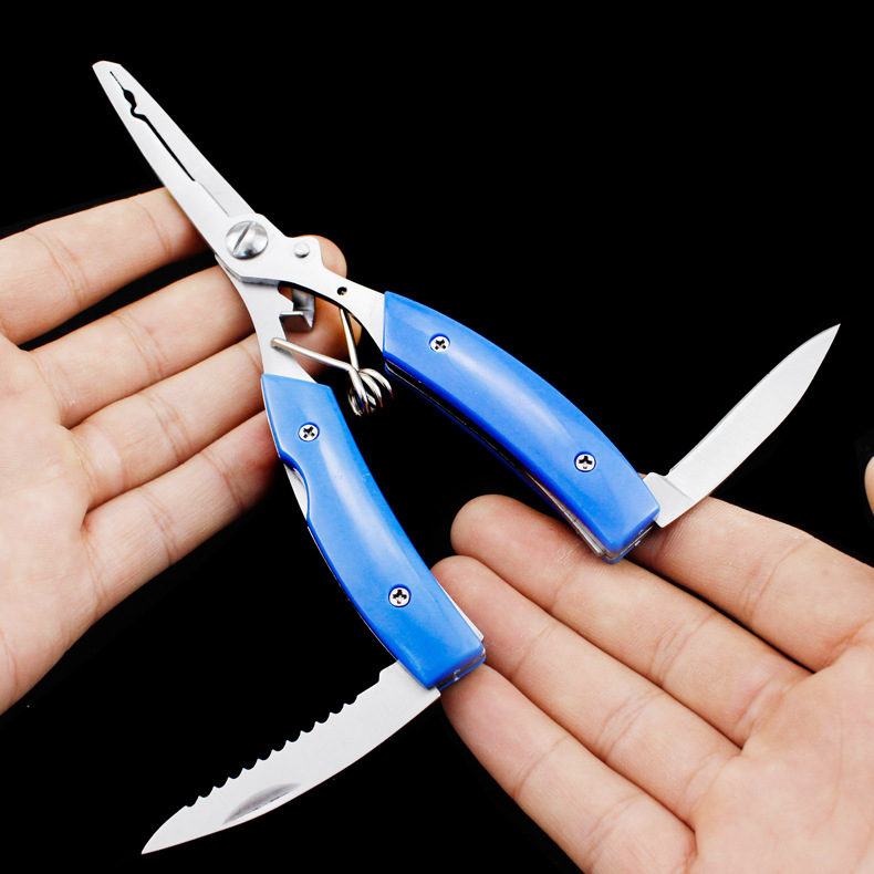 Multifunctional Luya Pliers New Fishing Pliers Stainless Steel Curved Mouth Luya Pliers Fishline Pliers Luya Fishing Gear Accessories