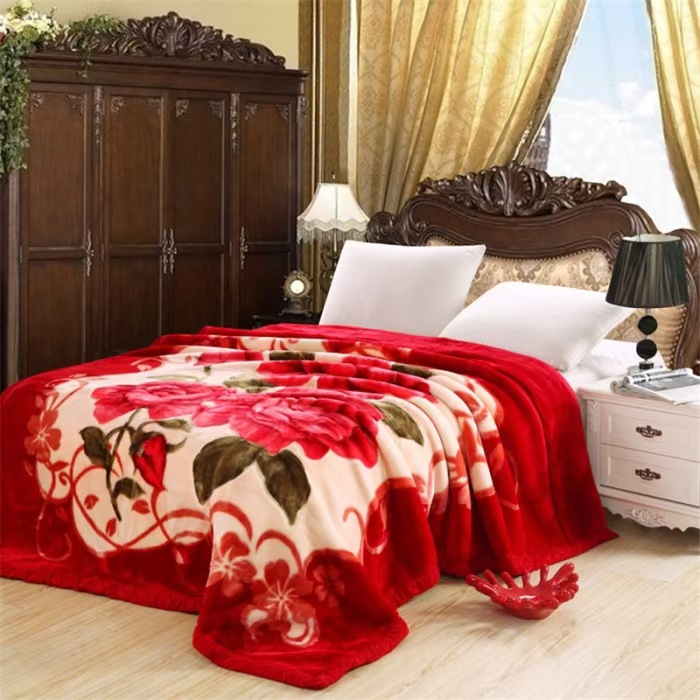 Picture of Thickened Raschel Blanket Factory Wholesale Winter Warm Blanket Flannel Cover Blanket Bed Sheet Double Layer Antistatic Cloud Blanket