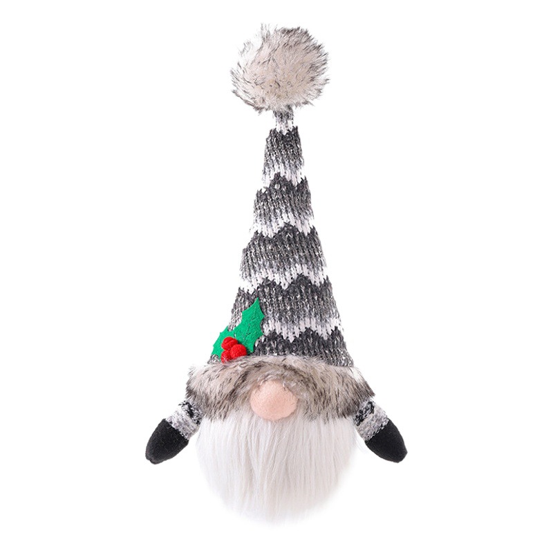 Hong Kong Love Cross-Border Luminous Knitted Doll Ornaments Cute Rudolph Faceless Elderly Plush Doll Decorations