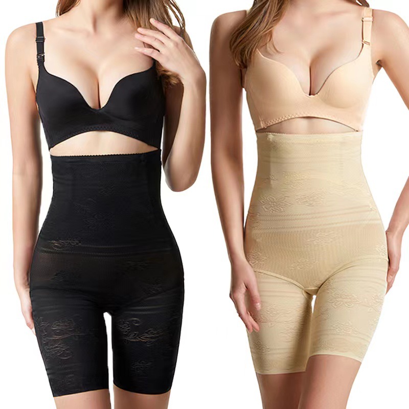Factory wholesale cross-border 300 catties can wear thin high waist belly pants boxer underwear women's bottoming safety pants size