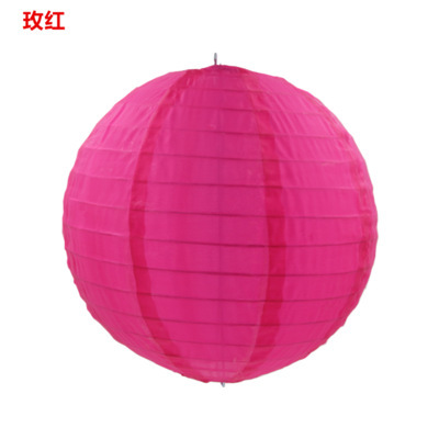 Picture of Color Cloth Outdoor Cloth Lantern Waterproof Round Lantern Silk Cloth Folding Cloth Lantern Wedding Festival Mid-Autumn Decoration