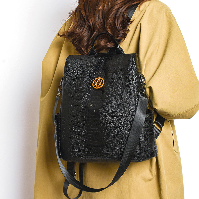 Picture of Fashion new PU retro multifunctional dual-purpose shoulder backpack manufacturers wholesale foreign trade export cross-border generation