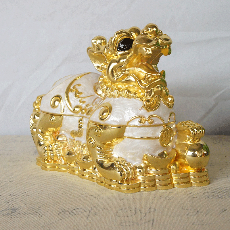 Picture of Chinese Style Metal Lucky Pixiu Ashtray Cup Home Personalized Trendyy Anti-Fly Ash Fashion Office Ornaments