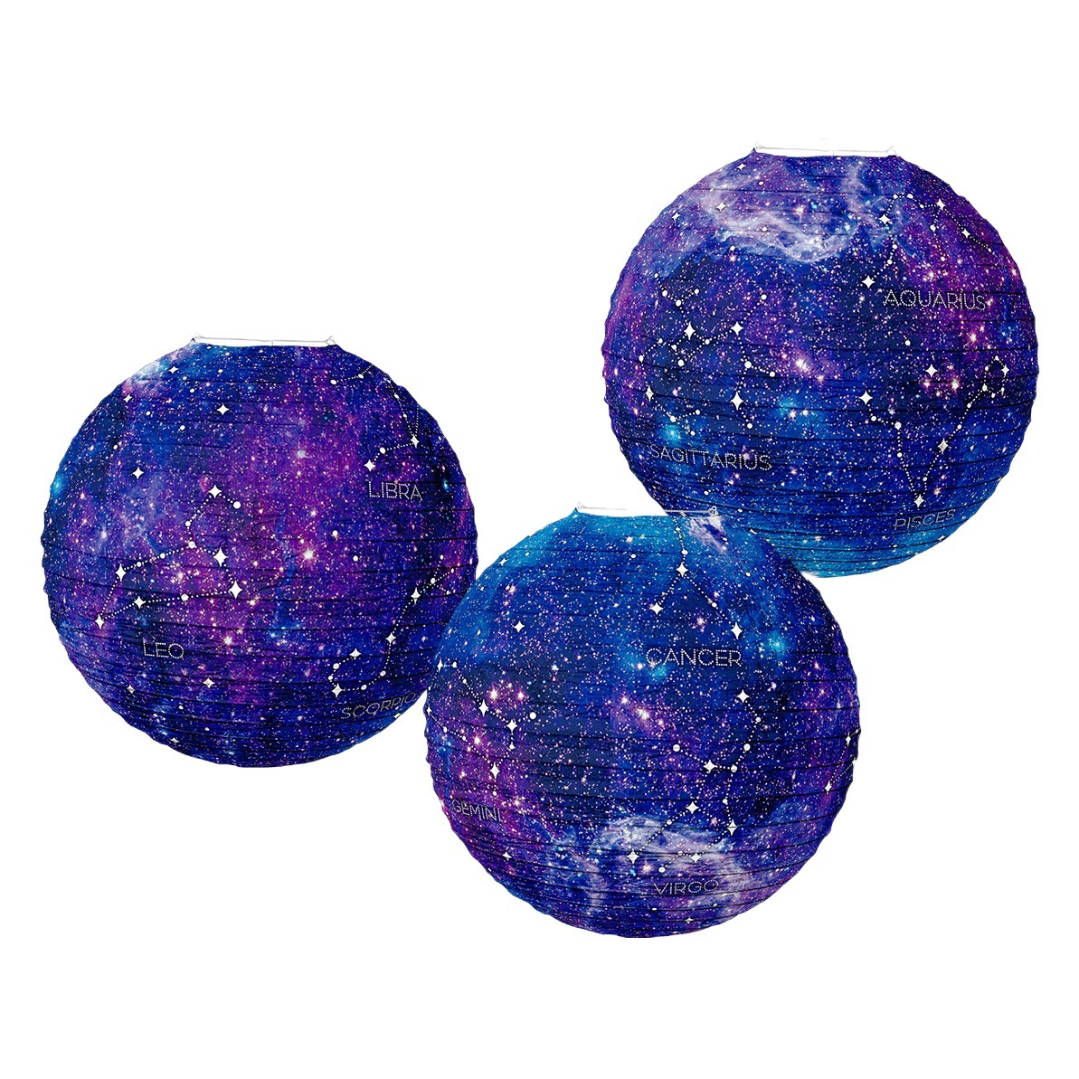 Constellation lantern decoration starry sky theme hanging paper lantern children's birthday twelve constellation lantern decoration ornaments