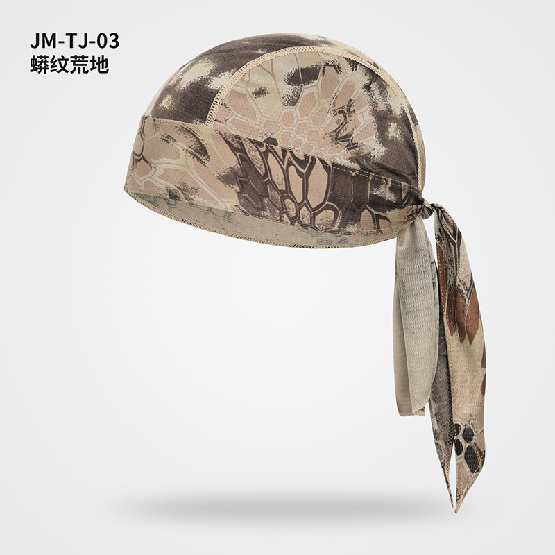 Picture of Outdoor Cycling Pirate Hat Quick-Drying Sports Turban Moisture-Wicking Breathable Sun Protection Hood Pirate Turban Small Hat