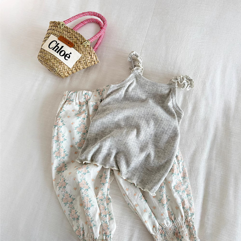 Picture of Girls' Camisole 2025 Baby Girl Summer Children's Korean-style All-match Cute Pit-stripy Color Line Camisole