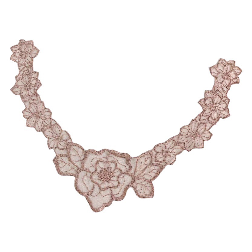Quality Fine Line Mesh Cut Mesh Embroidery Lace Accessories DIY Accessories Lace Applique Flower Thin Collar Flower