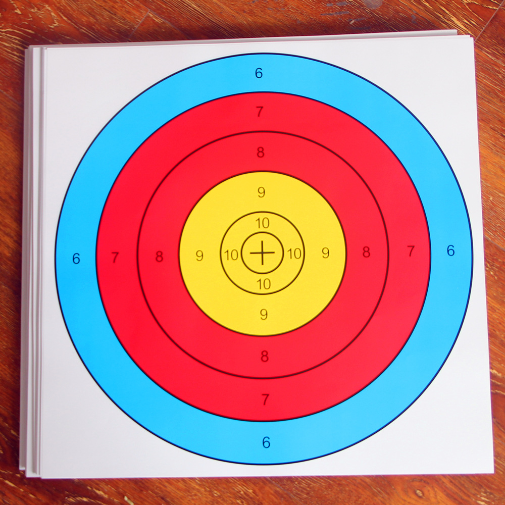 Picture of Bow and arrow shooting target paper shooting slingshot dart EVA target half ring target paper 40x 40 target stand paper wholesale