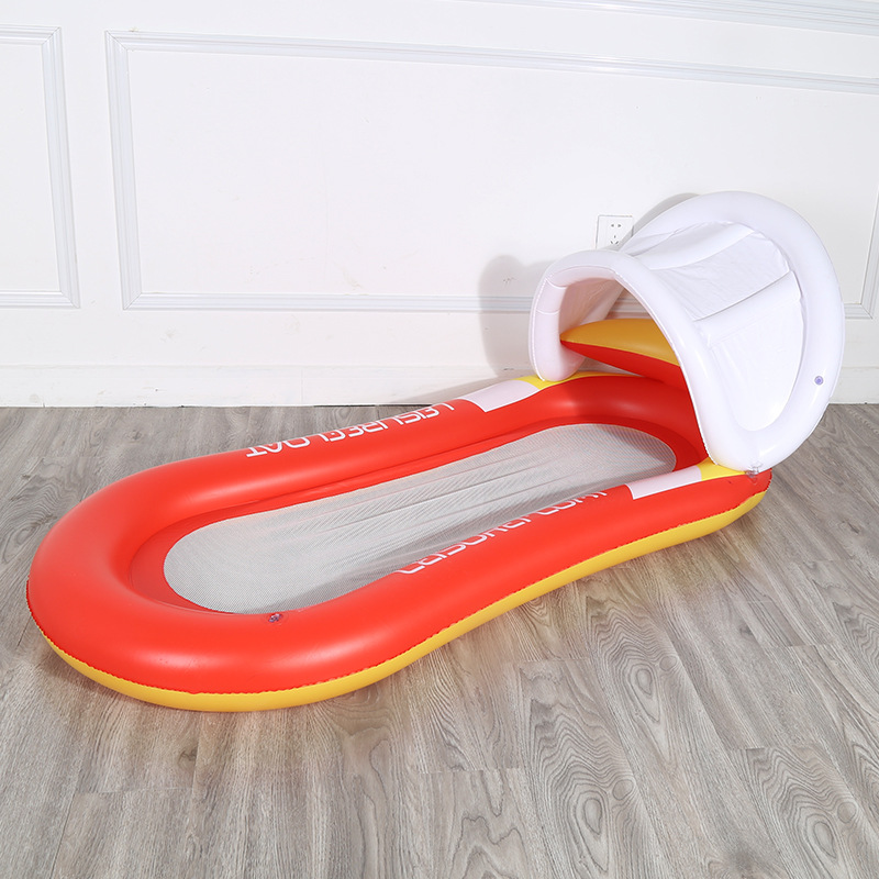 Picture of Factory in stock Swimming Pool Inflatable Floating Row Foldable Striped Floating Bed Water Amusement Hammock Single Recliner Floating Row
