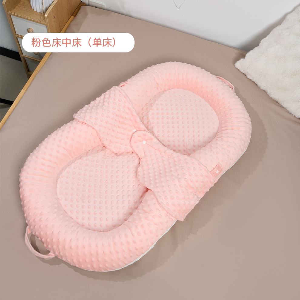 Picture of Bed-In-Bed Baby Newborn Anti-Pressure Baby 0 to 3 Years Old Anti-Jump Sleeping Artifact Anti-Choking Milk Spit Sleeping Pad Sleeping Nest