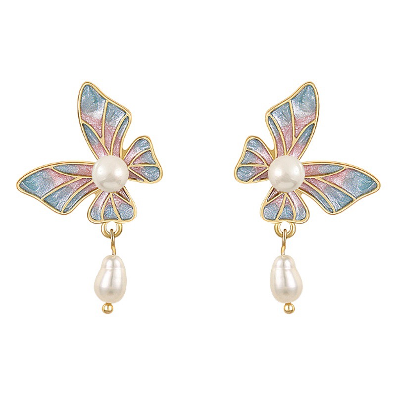 Retro Black Flash Diamond Geometric Earrings 2022 New Trendy Internet Celebrity High-End Earrings Face-Slimming Earrings