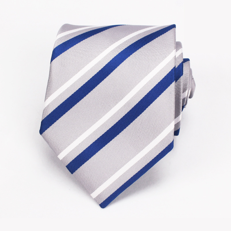 Picture of 25 New 8cm Polyester Jacquard Stripesd Tie 7cm Men's and Women's Business Formal Wear Casual High-End Red Black Blue