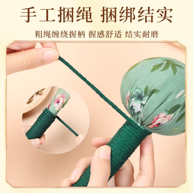 Picture of wormwood hammer health hammer wholesale custom hand massage beat meridian moxibustion hammer diy material package wormwood hammer