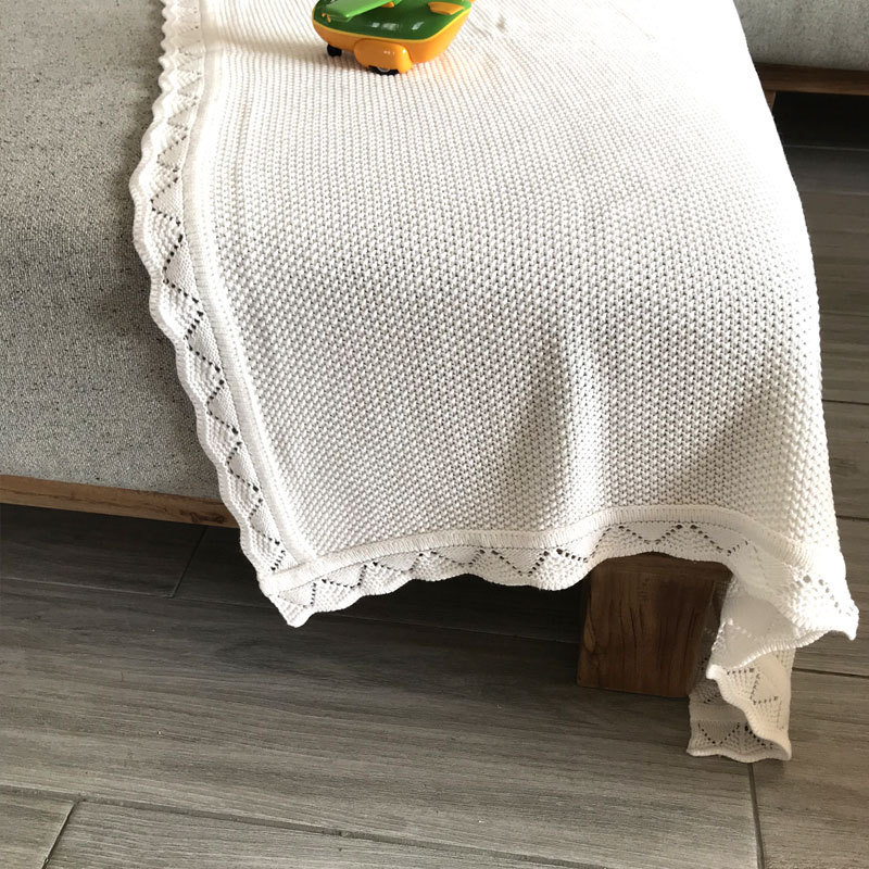 Picture of INS Foreign Trade Norway Nordic Baby Cotton Knitted Blanket Baby Blanket Push Car Blanket Baby Blanket Line Blanket