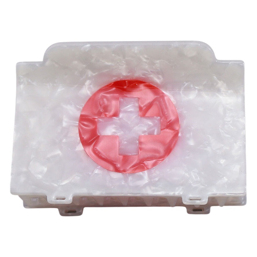 ins design nurse series medicine box grab clip acetate headdress hair catch shark clip girl cute hair claw