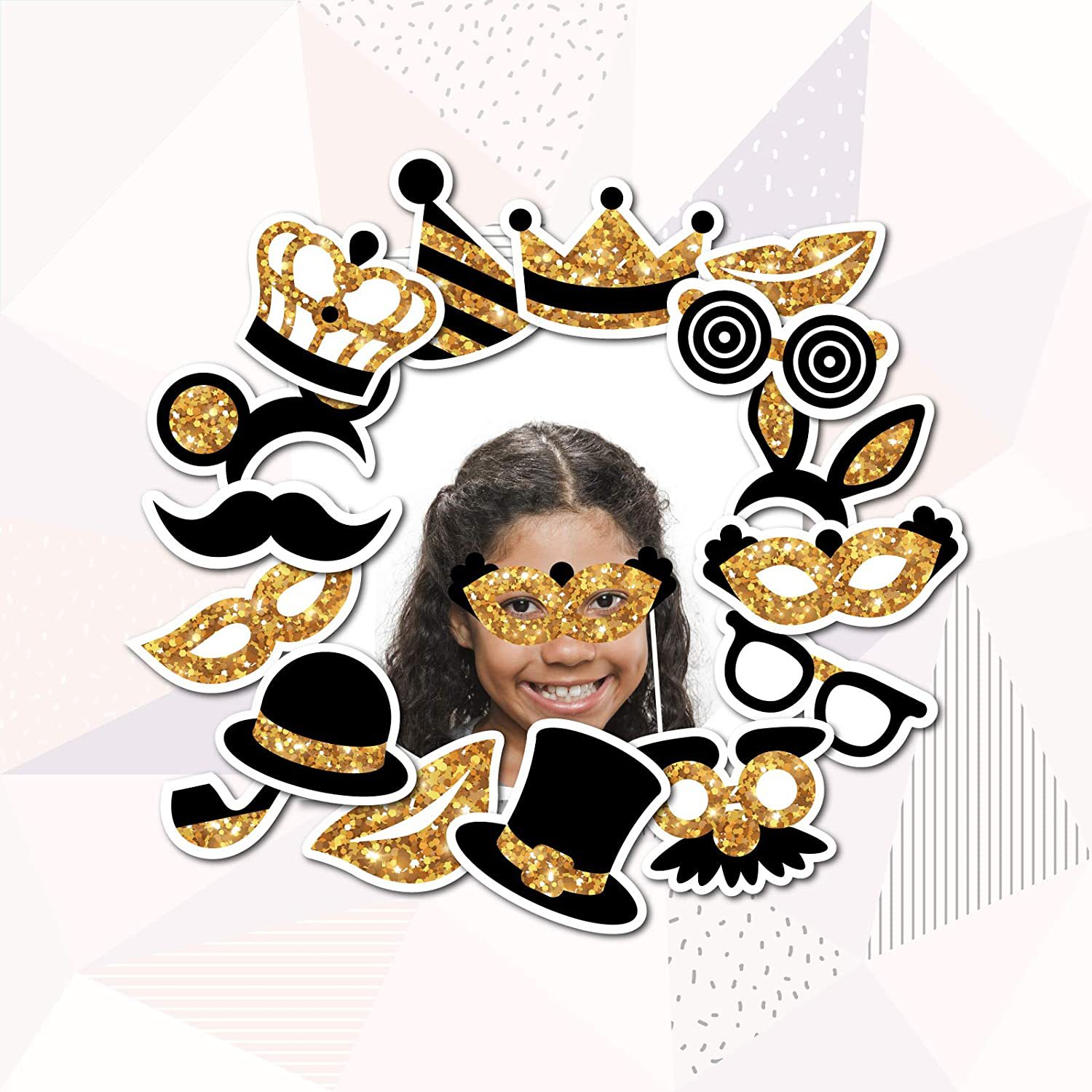 Picture of Cross-border Explosions Wedding Birthday Party Decoration Funny Game Hat Lips Beard Graduation Photo Props