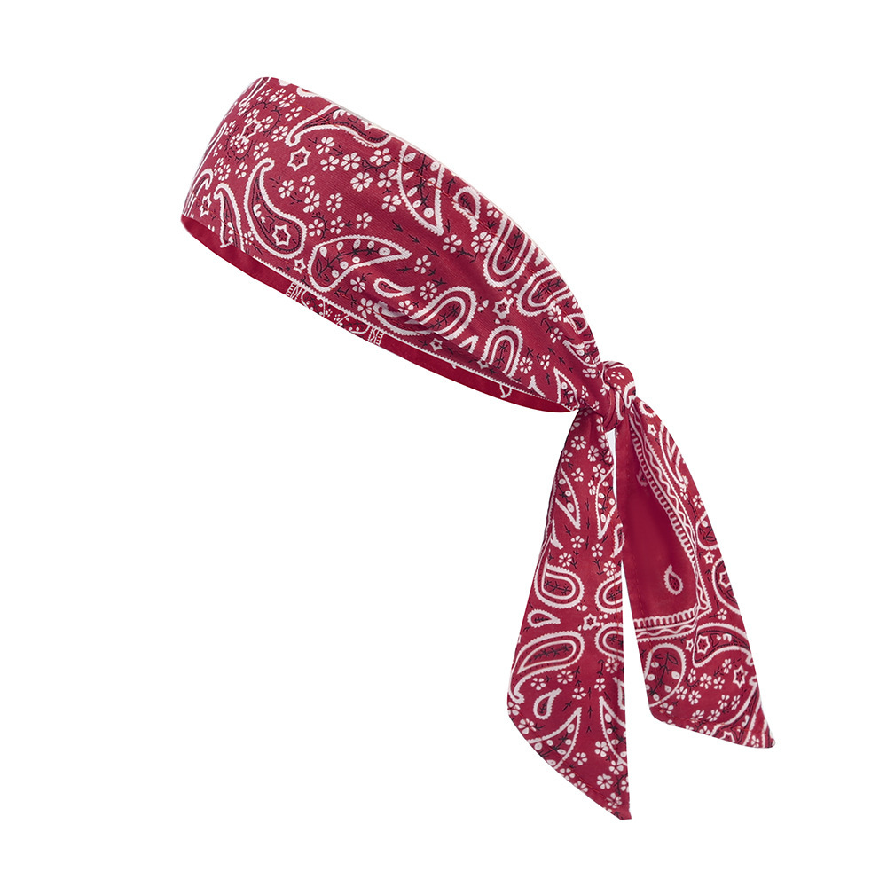 Picture of European and American Cashew Flower Street Sports Headscarf Strap Riding Running Sweat Absorbing Headband Summer Cooling Ice Silk Hair Band