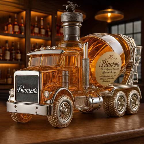 Creative Red Wine Special-Shaped Sealed Wine Whiskey Vodka Empty Wine Bottle Cement Mixer Truck Whiskey Bottle