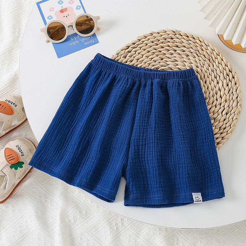 Picture of 24 summer children's shorts children's candy color cotton yarn loose casual sports shorts breathable five-point beach pants
