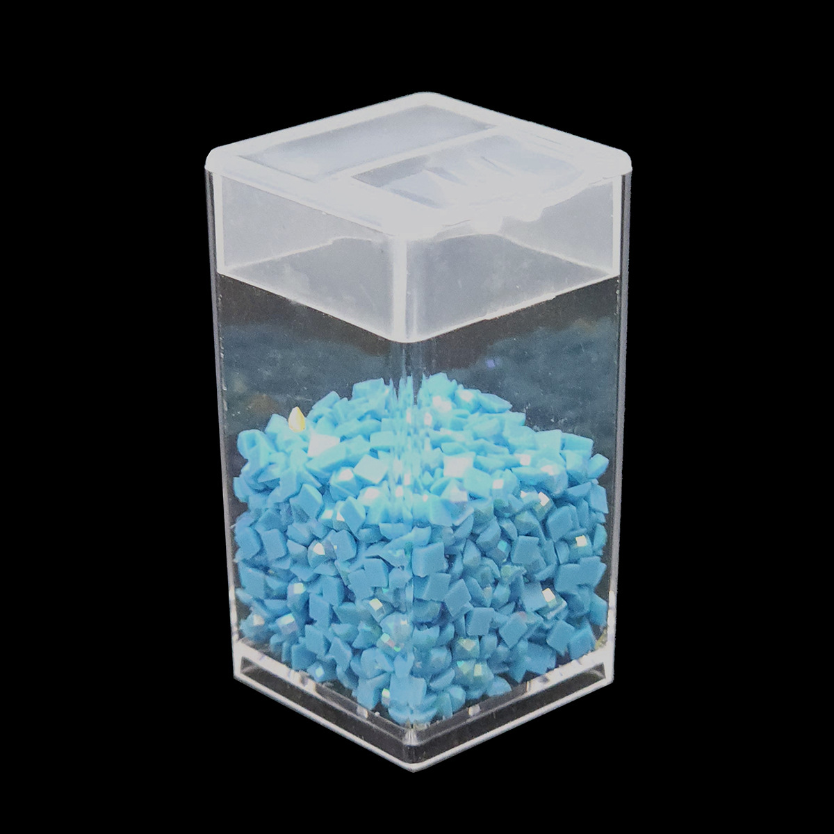 Picture of Diamond Painting Transparent Storage Box DIY Square Round Plastic Bottle Beaded Glass Rice Beads Bottling Box Set