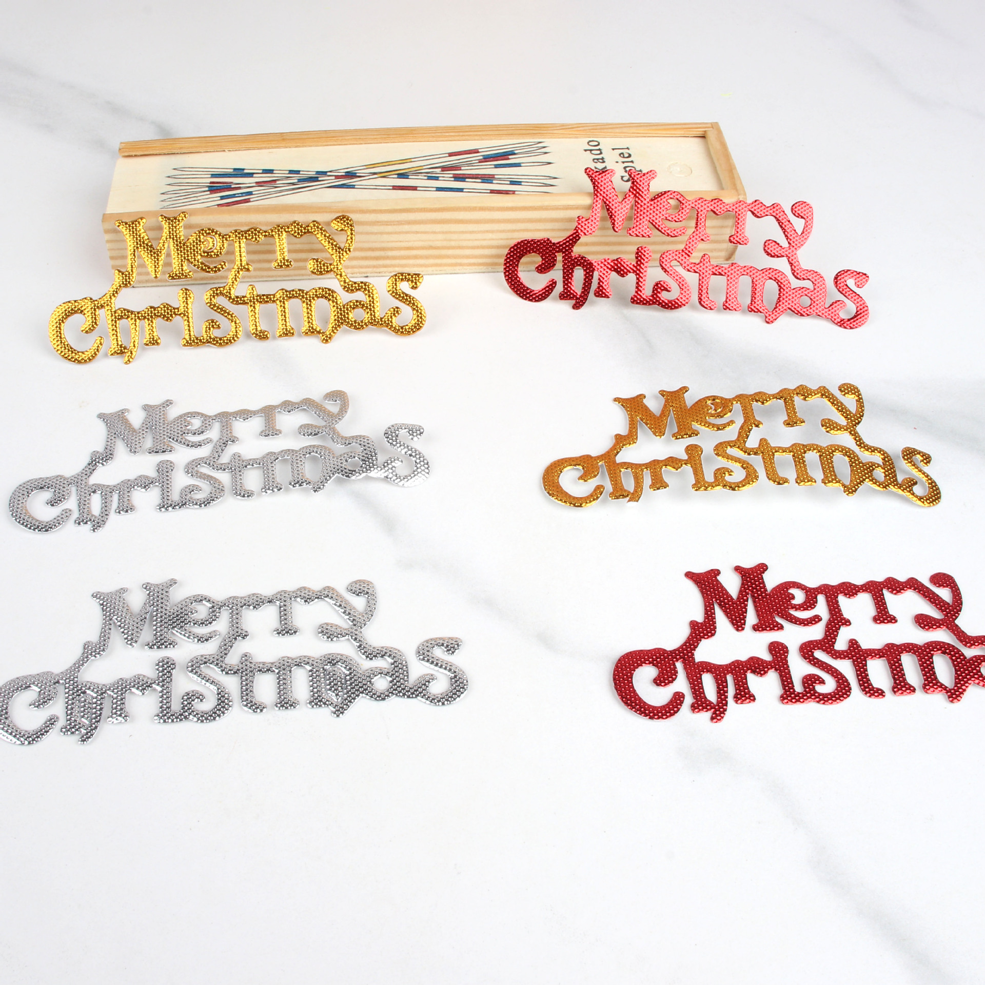 Cross-border Merry Christmas English letters Christmas tree pendant party diy Christmas tree decoration listing Accessories Wholesale