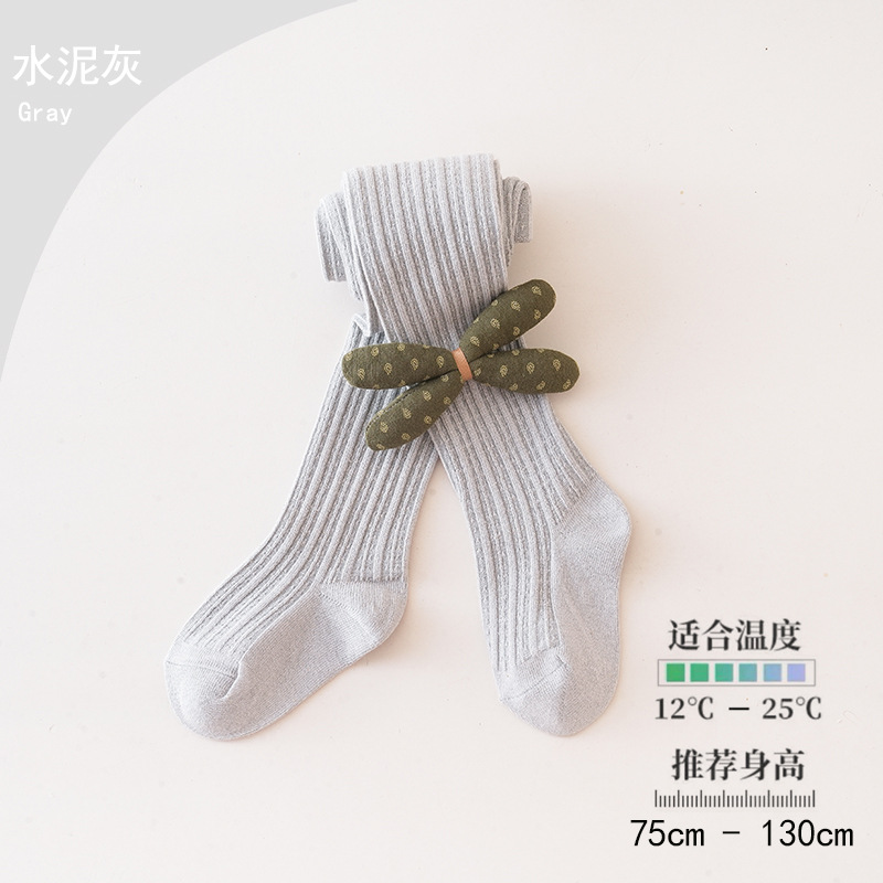 Picture of 0-10 years old children's pantyhose wholesale spring and autumn girls' pantyhose Class a cotton dragonfly wings knot children's pantyhose
