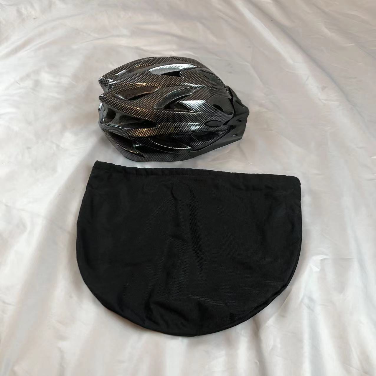 Black spot helmet bag riding helmet bag dust bag floating helmet helmet storage bag breathable Velvet