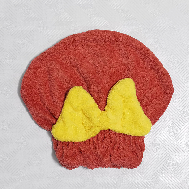 Picture of Cross-border Double-layer Thickened Shower Cap Women's Water Absorbent Quick-drying Cap Coral Fleece Hair Dried Towel Towel Wash Headband Hair Dried Cap