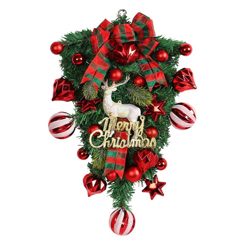 Christmas Decorations Christmas Elk Upside down Tree Wholesale Amazon Red Fruit Christmas Wreath Outdoor Garden Decorations