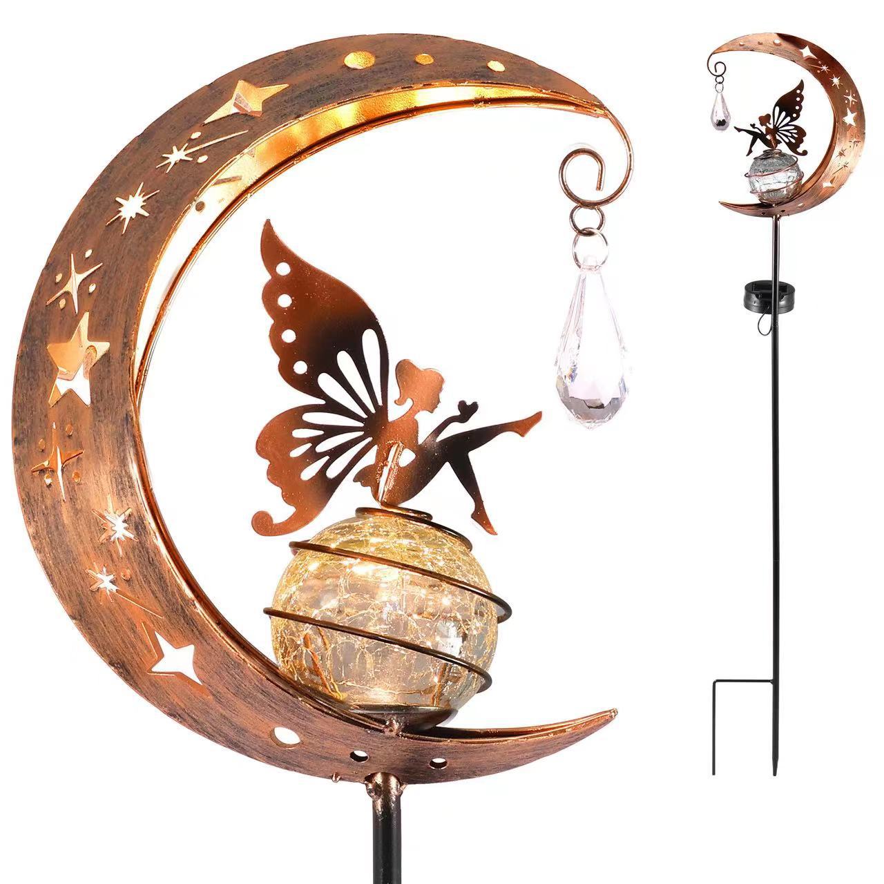 Picture of Cross-Border Popular Solar Outdoor Fairy Lantern Courtyard Garden Lawn Lamp Decorative Atmosphere Lamp Iron Landscape Lamp