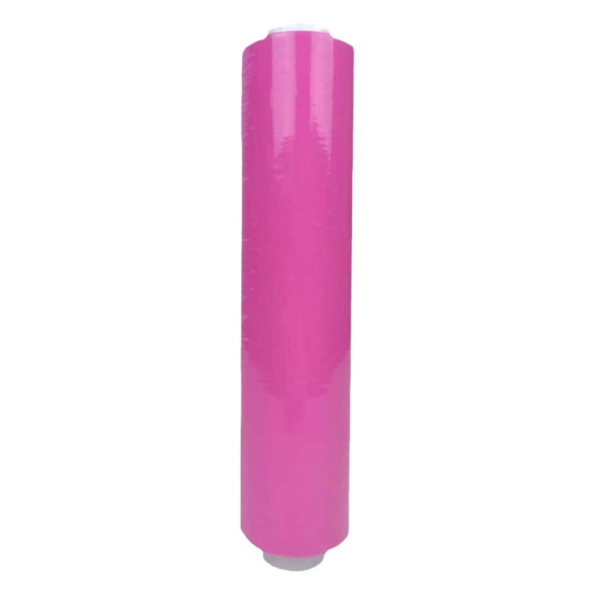 Wuxi Manufacturer Supplies Pink Fitness Film, Gym Sports Body Shaping Wrapping Film, Plastic Tube Core Stretching Fitness Film